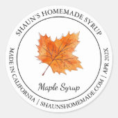 Maple Syrup Modern label (Voorkant)