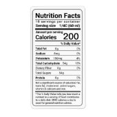Maple Syrup Nutrition Facts Latest FDA Regulations Etiket (Voorkant)