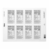 Maple Syrup Nutrition Facts Latest FDA Regulations Etiket (Full Sheet)