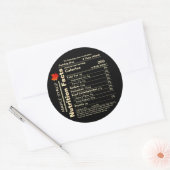 Maple Syrup Nutrition Facts Red Sugar Maple Leaf Ronde Sticker (Envelop)