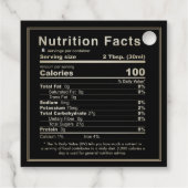 Maple Syrup Nutrition Label Gold Bucket on Black (Achterkant)