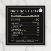 Maple Syrup Nutrition Label Gold Maple Leaf on Bla (Achterkant)