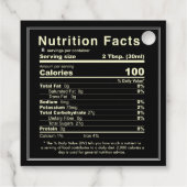 Maple Syrup Nutrition Red Leaf Sap Bucket Heart Bedankjes Labels (Achterkant)