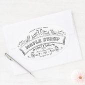 Maple Syrup Old Fashioned Scroll Editable Label (Envelop)