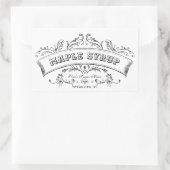 Maple Syrup Old Fashioned Scroll Editable Label (Tas)