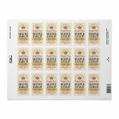Maple Syrup op adres of verzendlabel Red Leaf Etiket (Full Sheet)