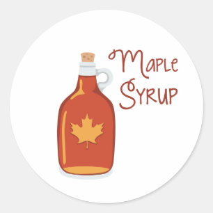 Maple Syrup Ronde Sticker