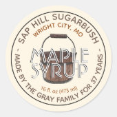 Maple Syrup Sap Bucket Editable Label (Voorkant)