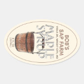 Maple Syrup Sap Bucket Editable Label (Voorkant)