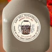 Maple Syrup Sap Bucket Editable Label