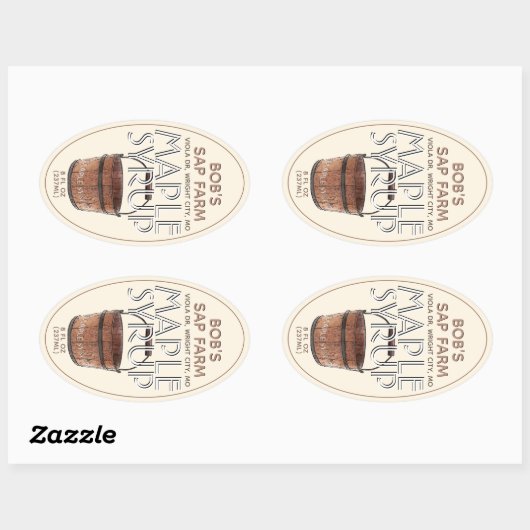 Maple Syrup Sap Bucket Editable Label (Vel)