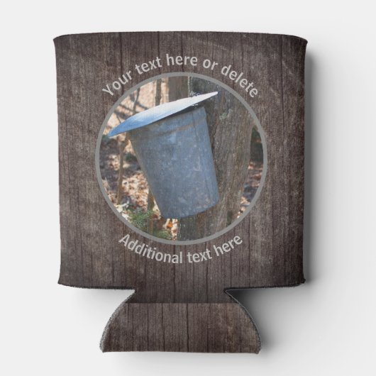 Maple Syrup Sap Bucket Natuur op maat Blikjeskoeler (Achterkant)