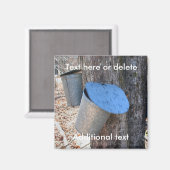 Maple Syrup Sap Buckets Nature Personalized Magneet (Voorkant / Achterkant)