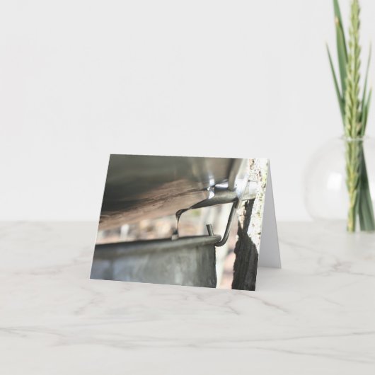 Maple Syrup Sap Running Nature Personalized Notitiekaartje (Voorkant)