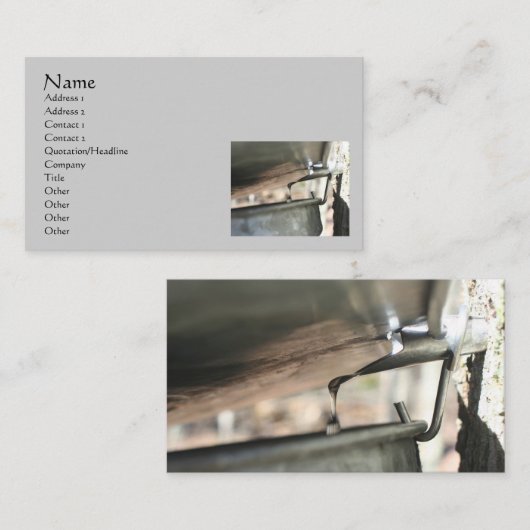 Maple Syrup Sap Running Natuur Visitekaartje (Voorkant / Achterkant)