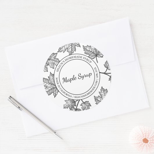 Maple Syrup Schets Modern label (Envelop)