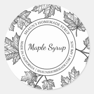 Maple Syrup Schets Modern label
