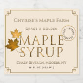 Maple Syrup Spring Season Medallion and Year Label Bier Etiket (Enkel label)