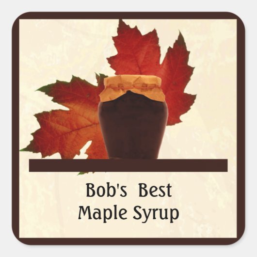 "Maple Syrup Square" Sticker (Voorkant)