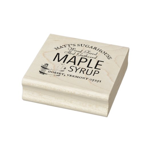 Maple Syrup Sugarhouse Business Rubber Stamp Rubberstempel (Stempel)