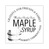 Maple Syrup Thankful for Family and Friends Label Rubberstempel (Afrduk)