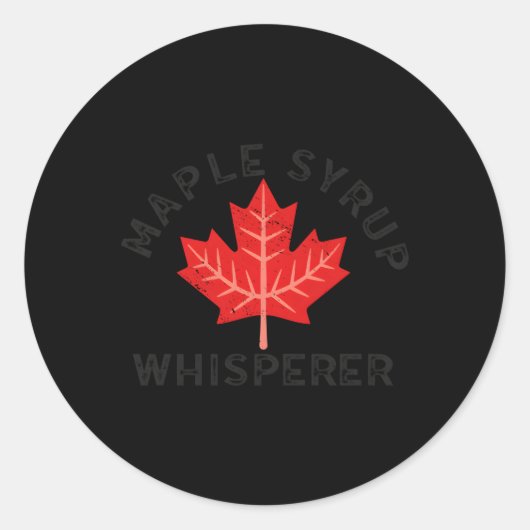 Maple Syrup Whisperer Canada Maple Tree Syrup Mapl Ronde Sticker (Voorkant)