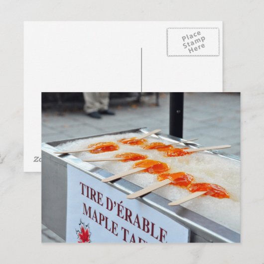 Maple Taffy Tire D'Erable Quebec Canada Briefkaart (Voorkant / Achterkant)