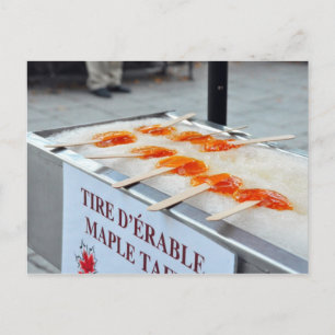 Maple Taffy Tire D'Erable Quebec Canada Briefkaart
