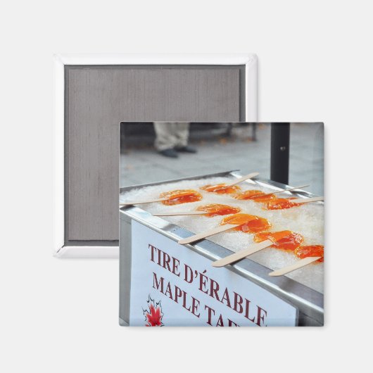 Maple Taffy Tyre D'Erable Quebec Canada Magnet (Voorkant / Achterkant)