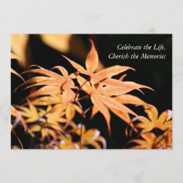 Maple Tree 1 Celebration of Life Memorial Service Kaart