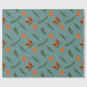 Maple Tree and Fall laat naadloos inpakpapier acht (Vlak)