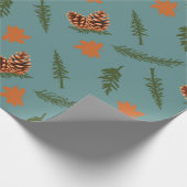 Maple Tree and Fall laat naadloos inpakpapier acht (Hoek)