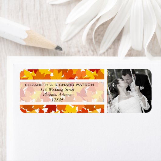 Maple tree Autumn Weddenschap Label (Insitu)