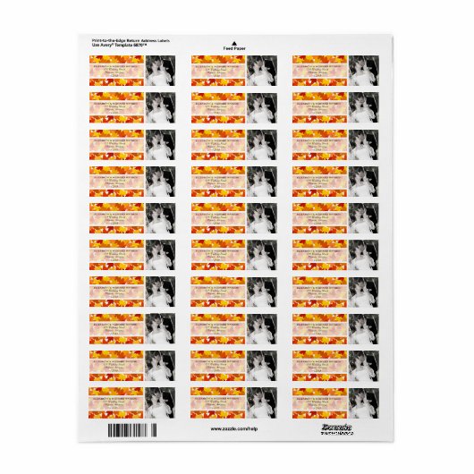 Maple tree Autumn Weddenschap Label (Full Sheet)