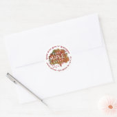 Maple Tree en harten Gemaakt met liefde in uw staa Ronde Sticker (Envelop)