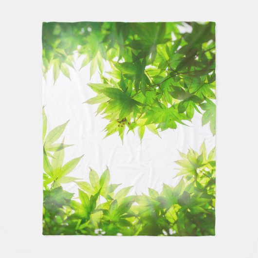 Maple tree leaf twig textuur fleece deken (Voorkant)