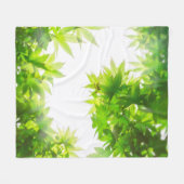 Maple tree leaf twig textuur fleece deken (Voorkant (Horizontaal))