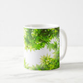 Maple tree leaf twig textuur koffiemok (Voorkant rechts)