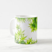 Maple tree leaf twig textuur koffiemok (Voorkant links)