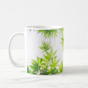 Maple tree leaf twig textuur koffiemok