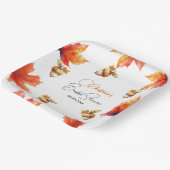 Maple Tree Leaves and Acorns Vrijgezellenfeest Papieren Bordje (Gebogen)