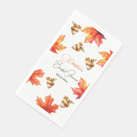 Maple Tree Leaves and Acorns Vrijgezellenfeest Servet (Hoek)