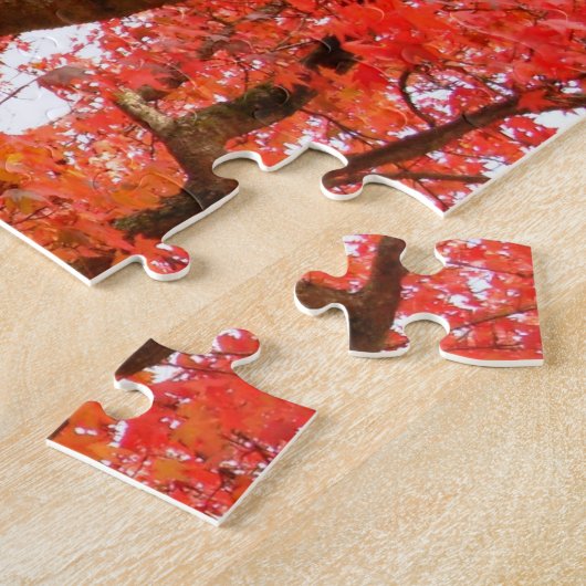 Maple Tree Puzzle Personalized Autumn Leaf Puzzle Legpuzzel (Zijkant)