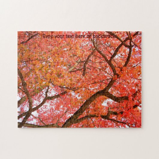 Maple Tree Puzzle Personalized Autumn Leaf Puzzle Legpuzzel (Horizontaal)