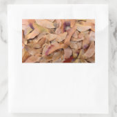 maple tree seed textuur patroon natuur achtergrond rechthoekige sticker (Tas)