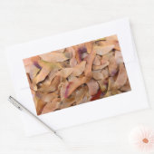 maple tree seed textuur patroon natuur achtergrond rechthoekige sticker (Envelop)