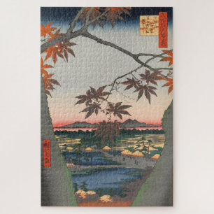 Maple Trees in Autumn Shrine  Ukiyo-e Japan Legpuzzel