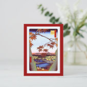 Maple Trees Tekona Hiroshige  Japans Briefkaart (Staand voorkant)