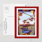 Maple Trees Tekona Hiroshige  Japans Briefkaart (Voorkant / Achterkant)