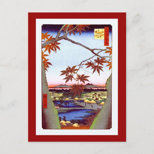 Maple Trees Tekona Hiroshige  Japans Briefkaart (Voorkant)